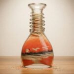 زجاجة الواحة عند الغروب